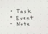 Task Event Note Bullets