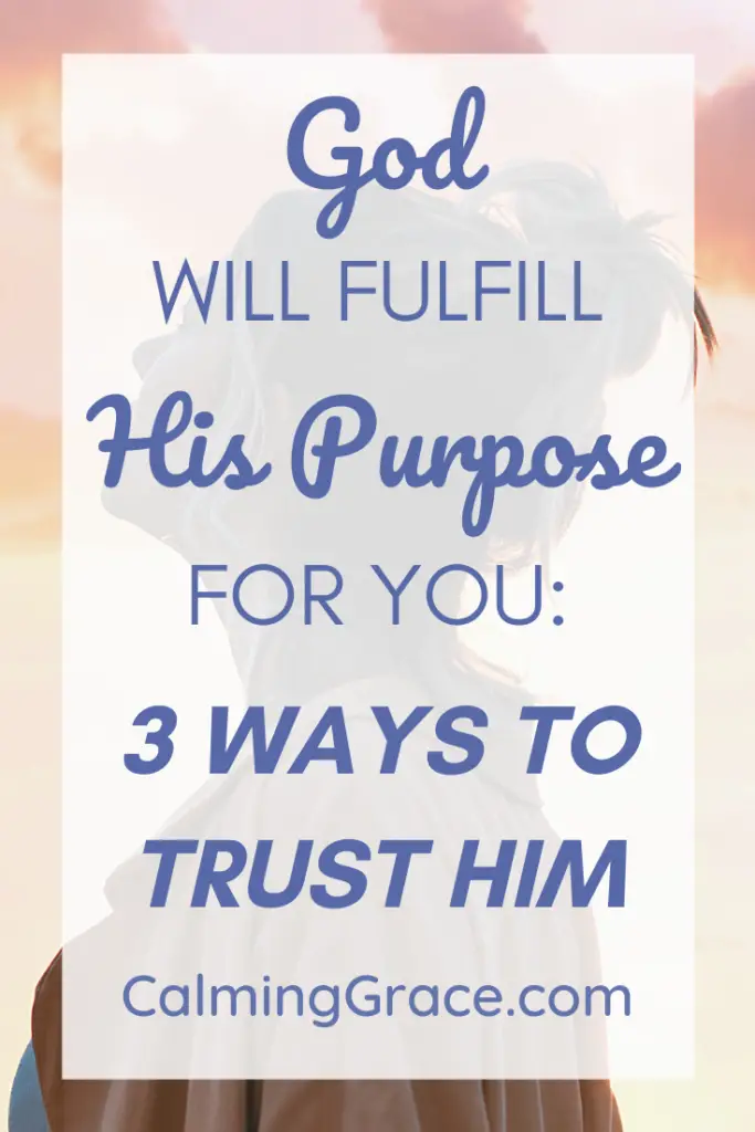 God Will Fulfill His Purpose For You: Trust Him