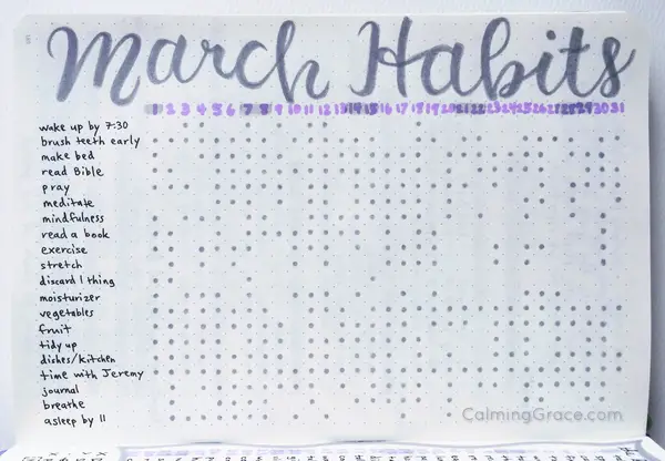 Bullet Journal Habit Tracker