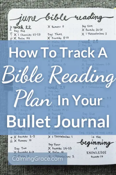 How to Track a Bible Reading Plan in your Bullet Journal