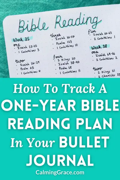 How to Track a One-Year Bible Reading Plan in your Bullet Journal