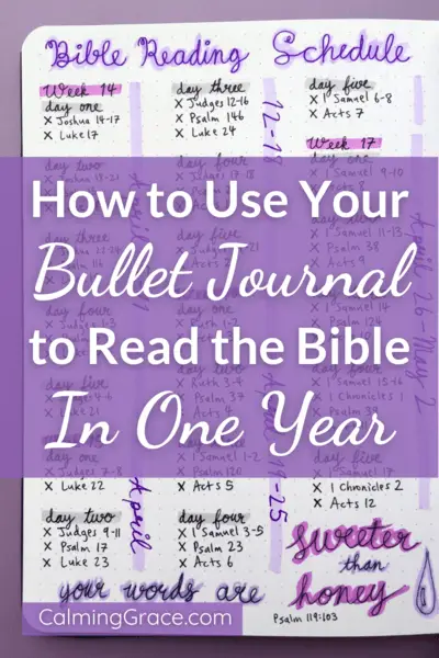 How to Use Your Bullet Journal to Read the Bible in One Year