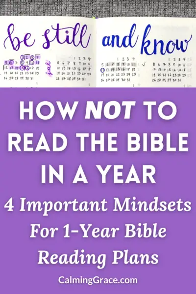 4 Mentalités importantes pour les Plans de Lecture de la Bible d'un an
