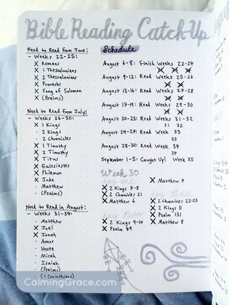 Tracking Bible Reading in a Bullet Journal