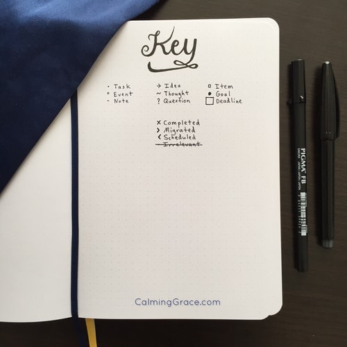 How to Make a Key in your Bullet Journal