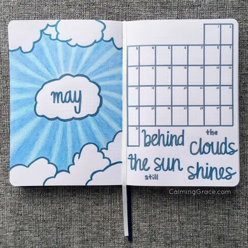 May Bullet Journal Monthly Log