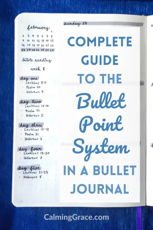 Complete Guide to the Bullets in a Bullet Journal