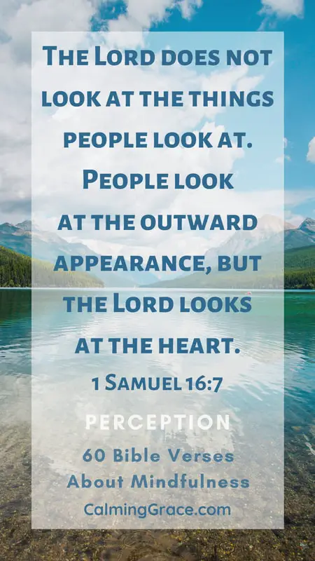 Bible Verse about Perception: 1 Samuel 16:7