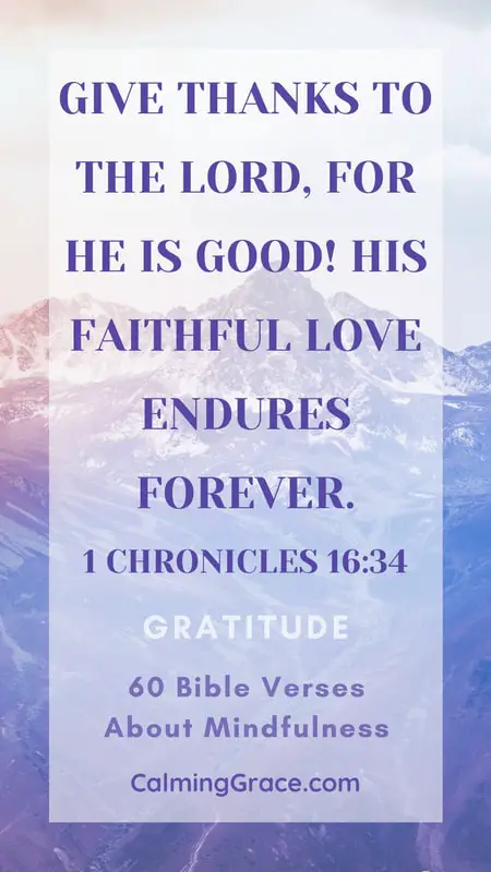 Bible Verse about Gratitude: 1 Chronicles 16:34