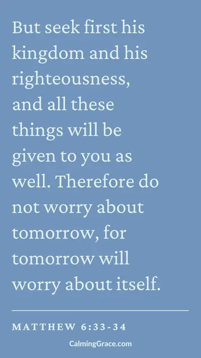 Do Not Worry Matthew 6:33-34 Phone Wallpaper