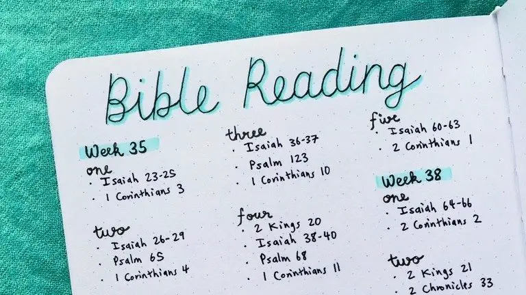 Bullet Journal to Read the Bible in a Year