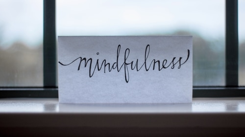 The Word Mindfulness Written on a Paper