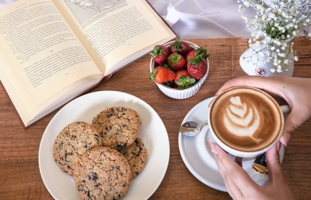 Sabbath rest enjoying books and food