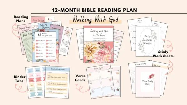 Walking With God 12 Month Bible Study Plan