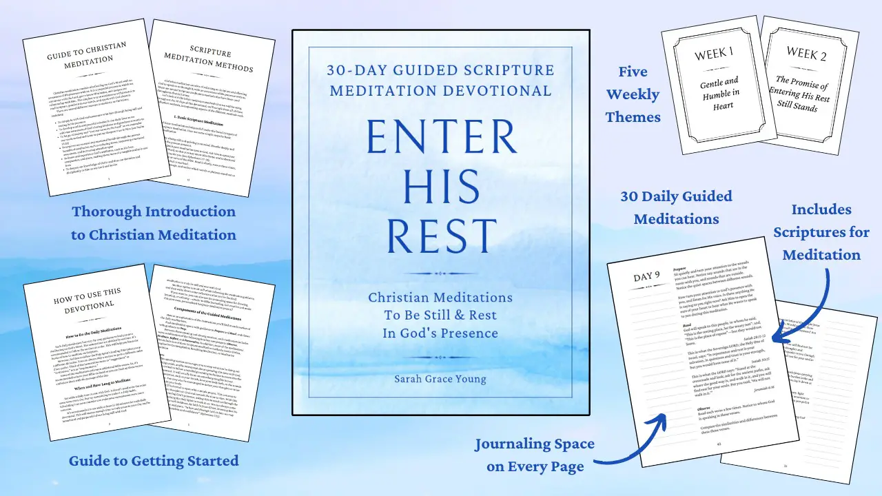 Enter His Rest Christian Meditation Devotional Journal