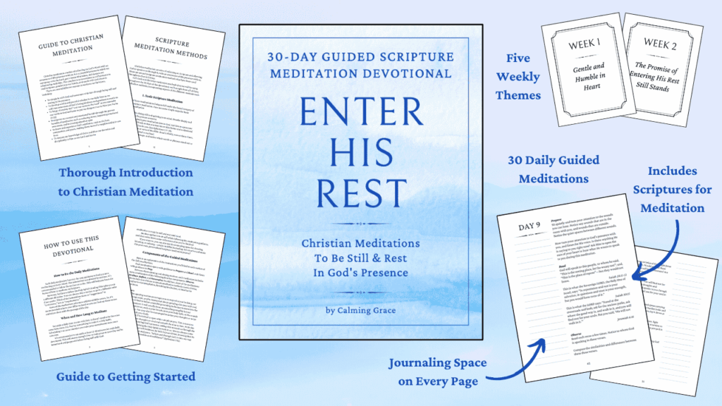 Enter His Rest Christian Meditation Devotional Journal