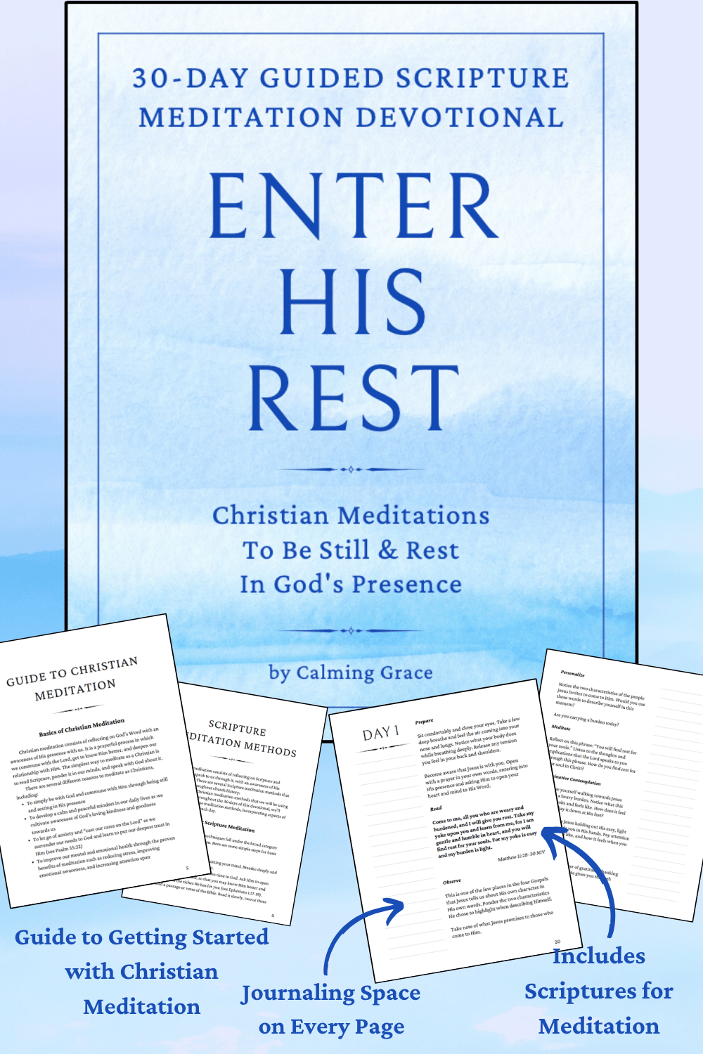 30-Day Christian Meditation Devotional Journal